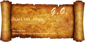 Gyollai Olga névjegykártya